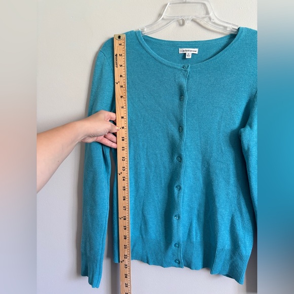 Croft And Barrow Button Front Long Sleeve Cardigan Women’s Small Blue - Picture 5 of 6